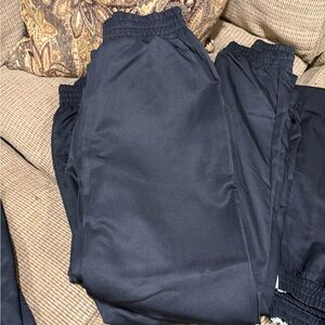 Black Track/Cheer Warm Up Pants white zipper at ankle